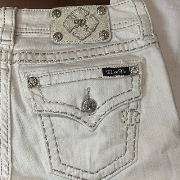 Miss Me Women's Cream Skinny Jeans - Picture 4 of 7